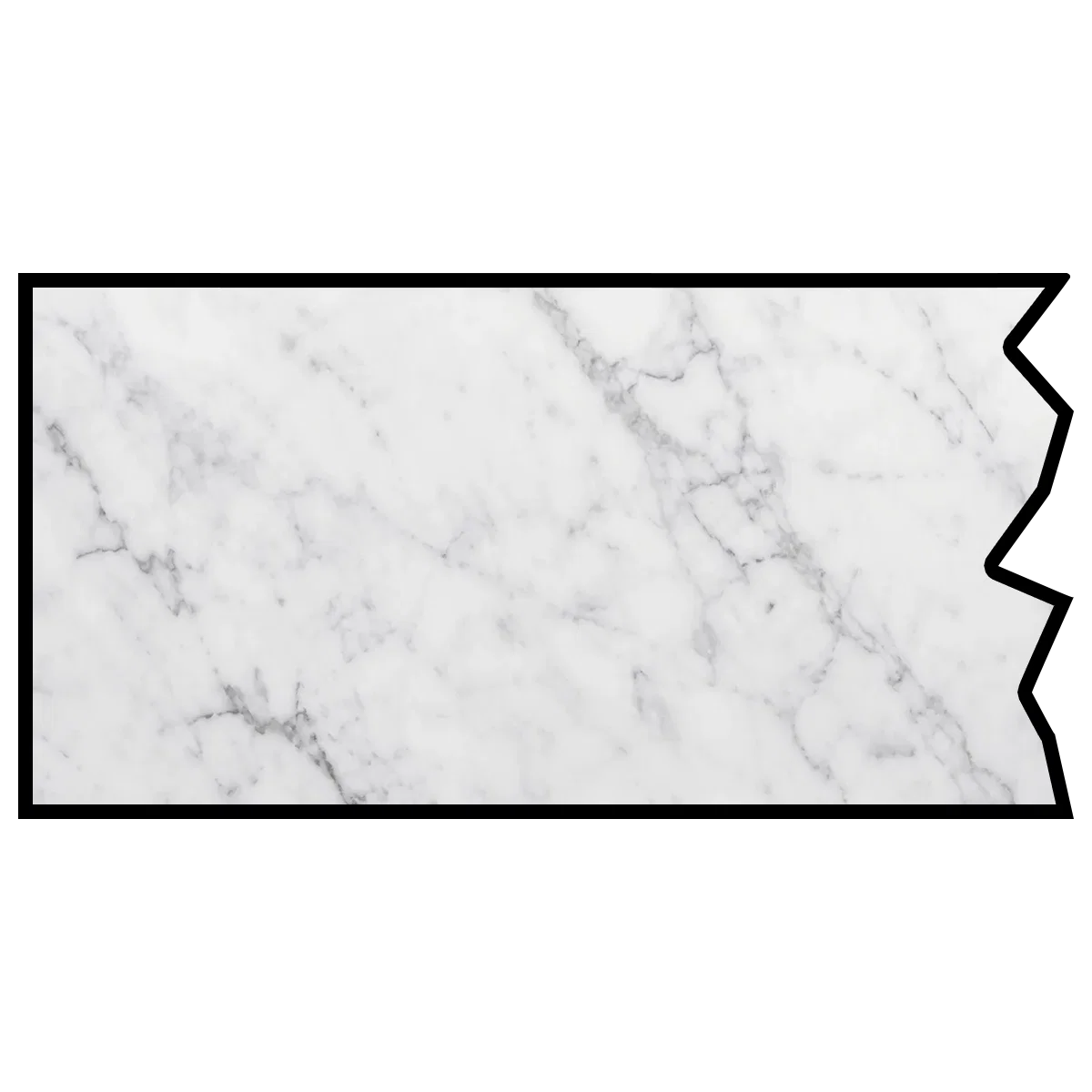 Chiseled / Rock Face countertop edge profile