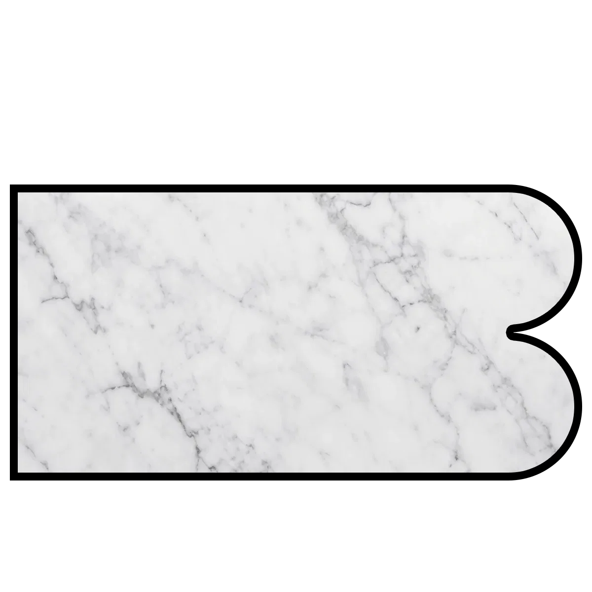 Double Bullnose countertop edge profile
