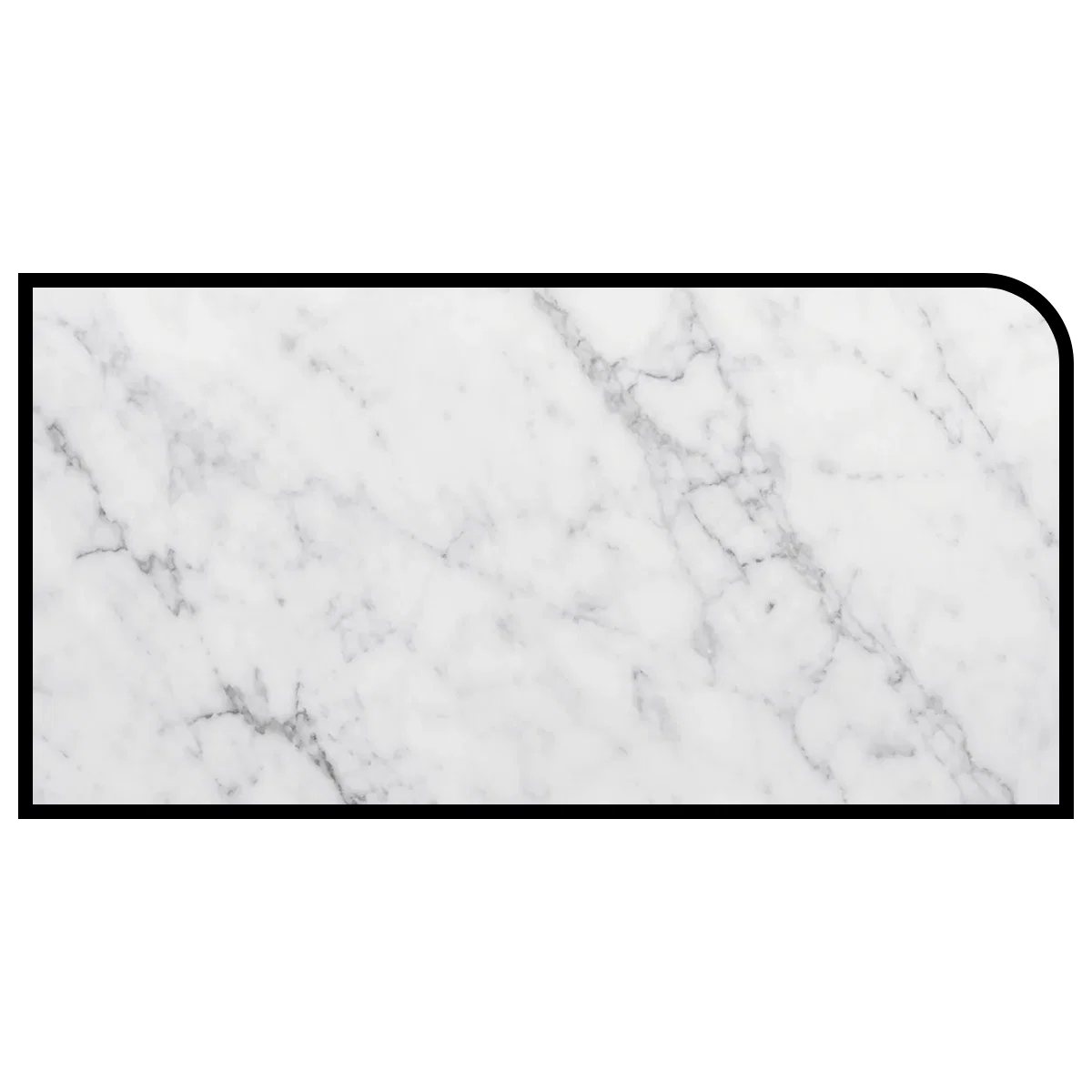 Eased countertop edge profile